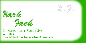 mark fack business card
